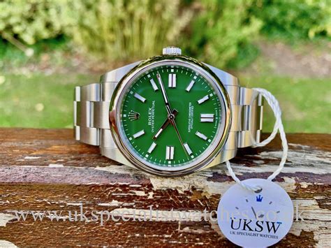 rolex oyster green dial|Rolex green dial watch price.